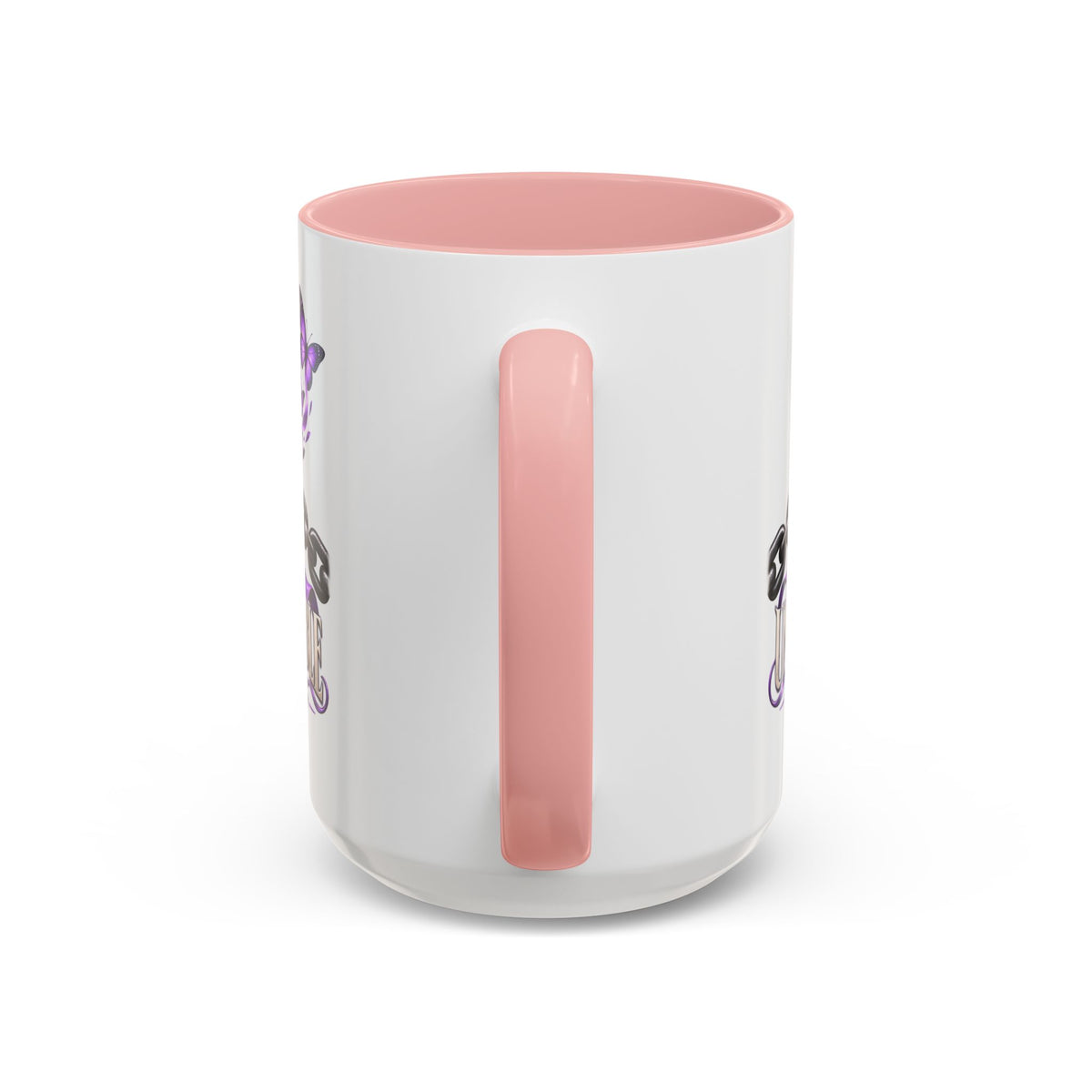 Unbreakable Purple Ribbon Coffee Mug —Domestic Violence Awareness Support Accent Mug