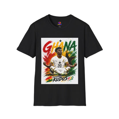 Ghana Football Player Graphic T-Shirt — Ghana Colors & Kudus Print