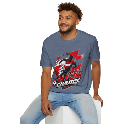 Austria  Alpine Charge Soccer T-Shirt — Mountain Football Graphic Tee -