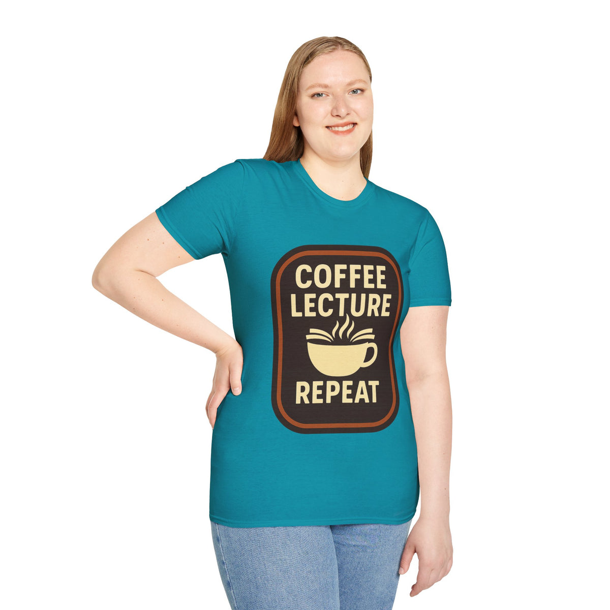 Coffee Lecture Repeat T‑Shirt — Funny Professor Coffee Tee for Teachers & Students - Trending Now - August 2026