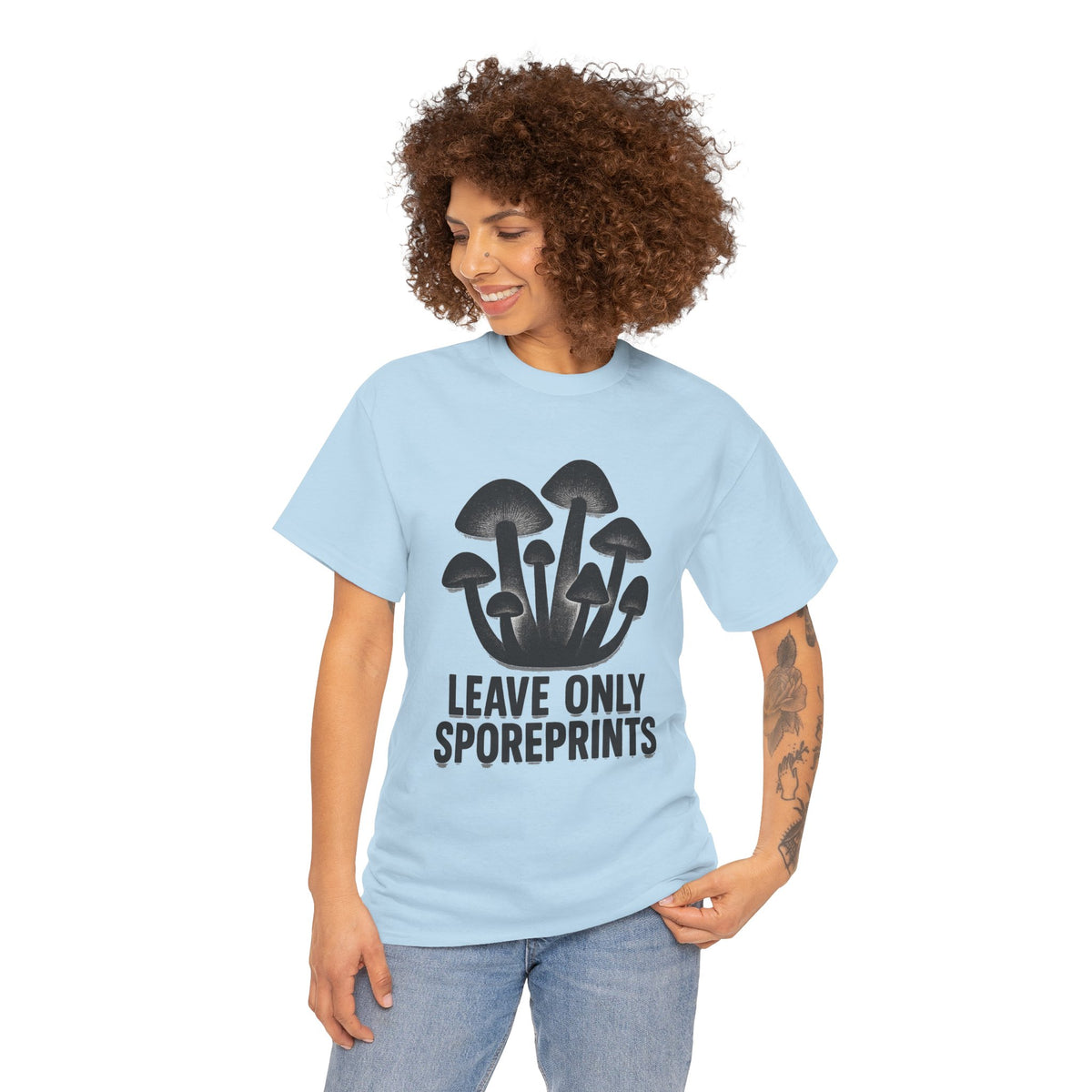 Mushroom Tee — "Leave Only Sporeprints" Eco Nature Graphic Shirt - Trending Now - August 2026