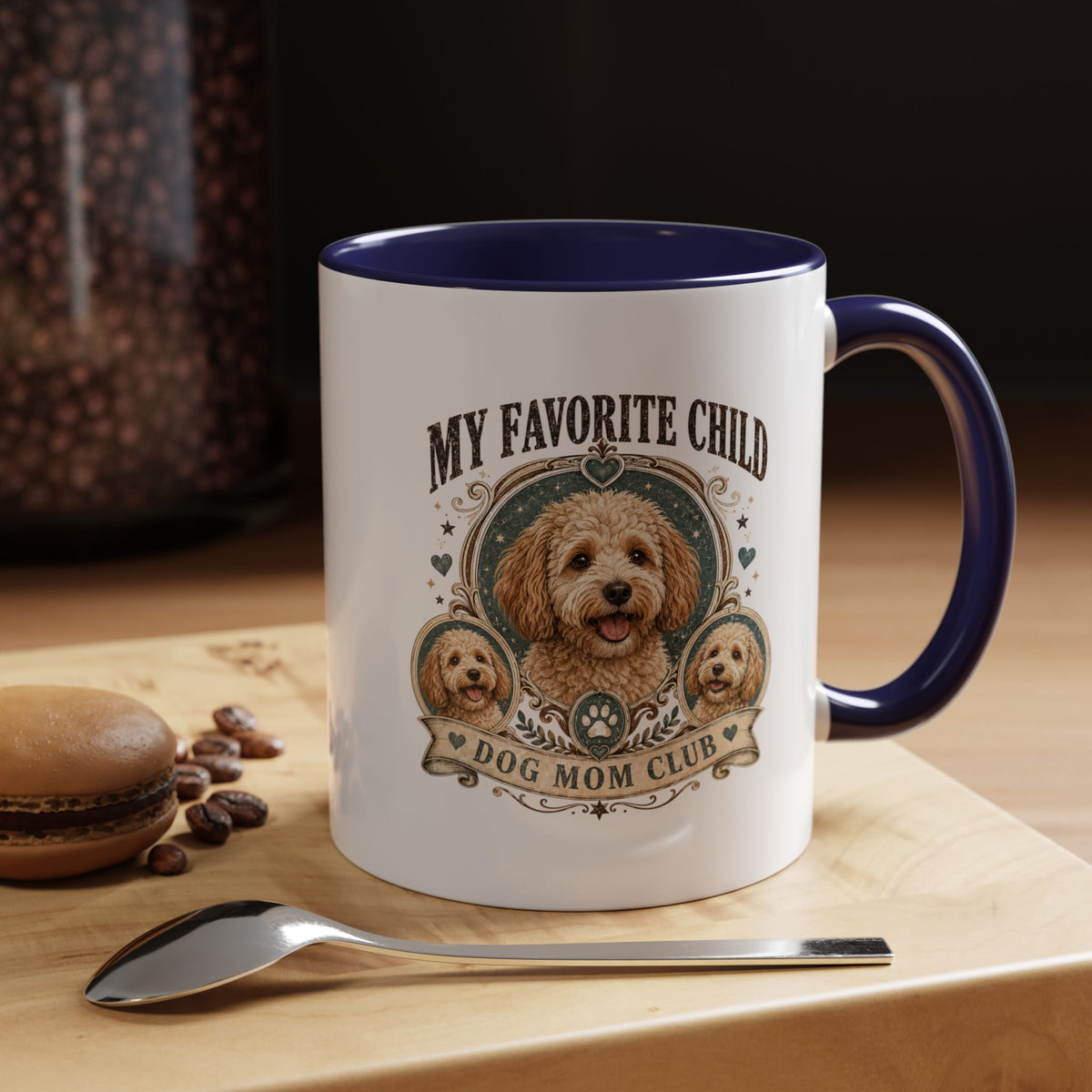 Milo Bailey Dog Dad Mom Dog Mom Coffee Mug – “My Favorite Child” Cute Paw Print Accent Mug