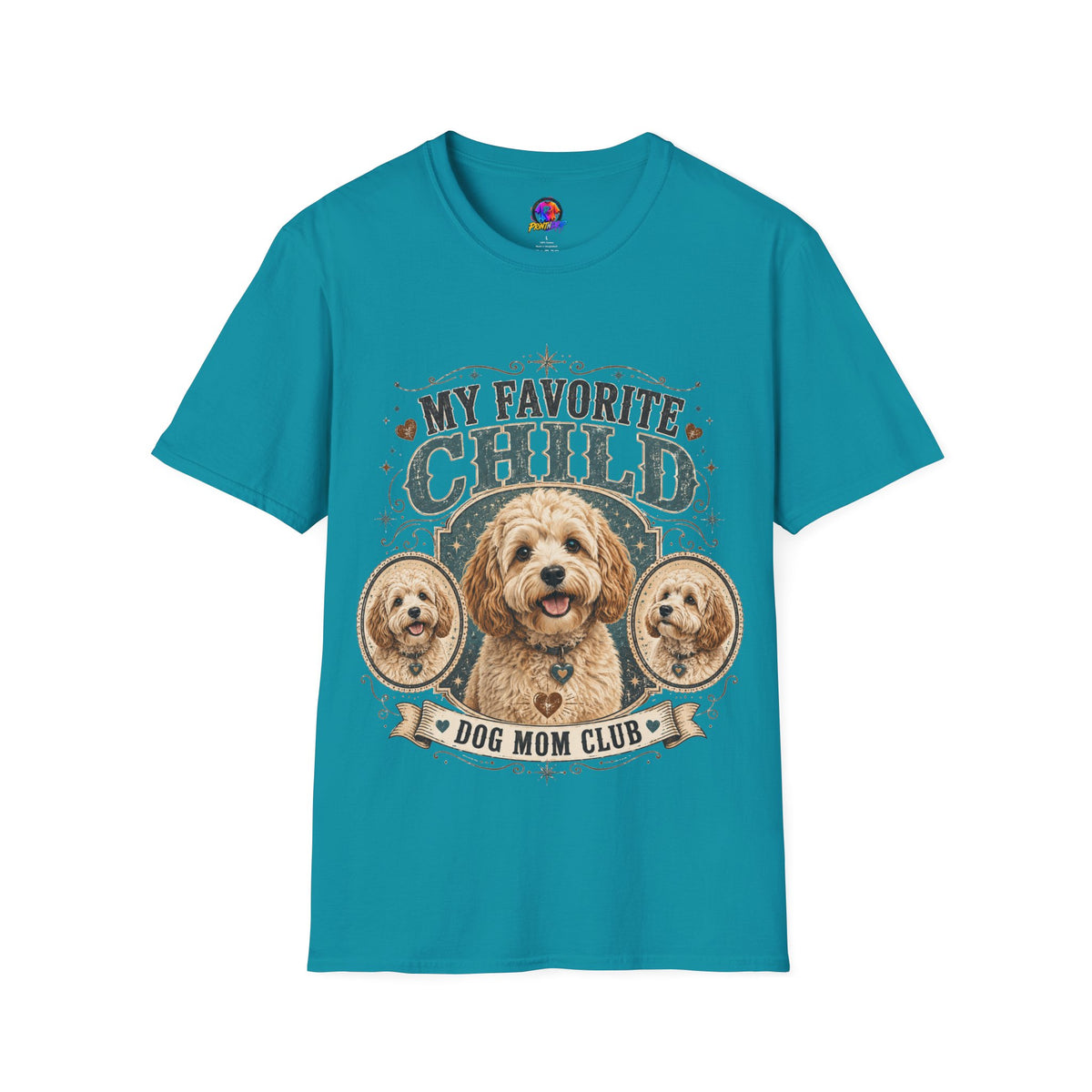 My Favorite Child Dog Mom T-Shirt — Cute Doodle Portrait Pet Lover Tee