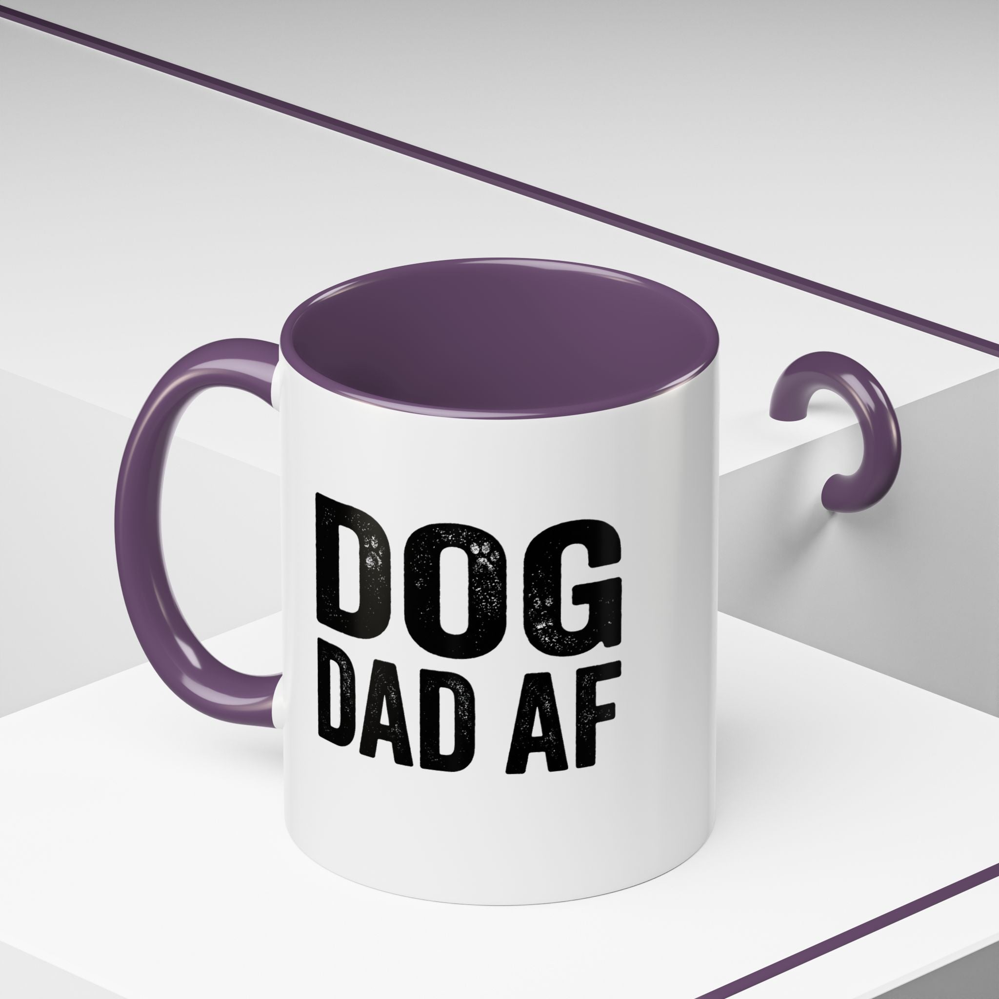 Funny Dog Dad AF Coffee Mug – Funny Black Accen Gift for Dog Lovers