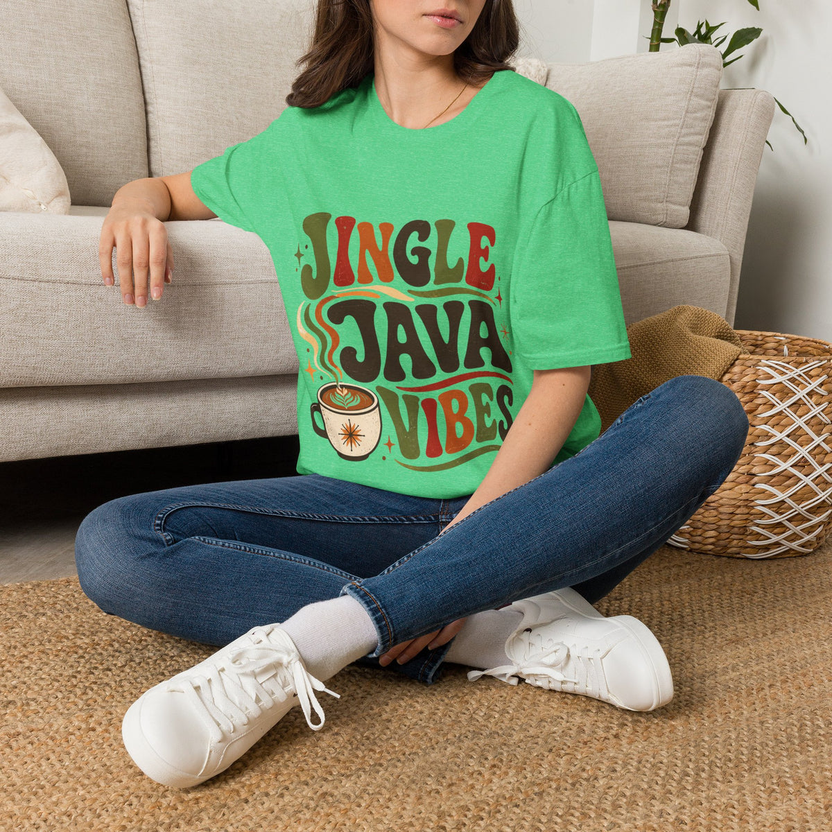 Retro "Jingle Java Vibes" T-Shirt