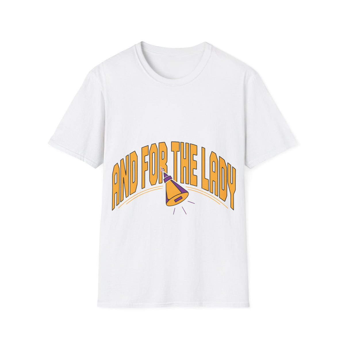 "And For The Lady" Retro Megaphone Tee | College Varsity Quote T-Shirt - Trending Now - September 2026