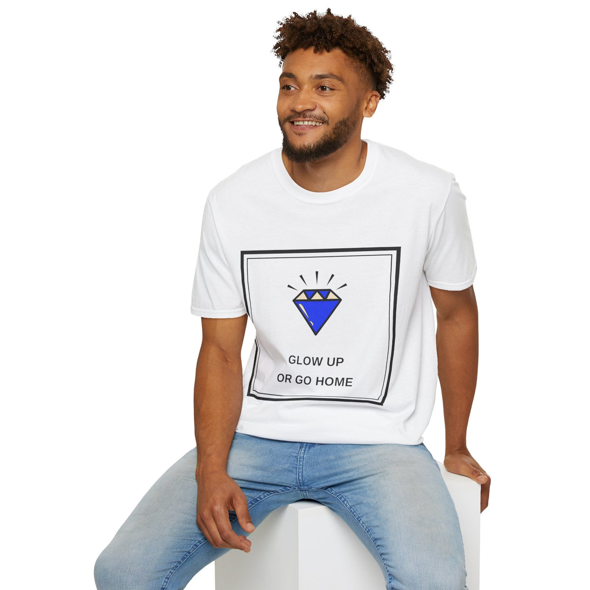 Graphic Tee — "Glow Up or Go Home" Diamond Design - Trending Now - August 2026