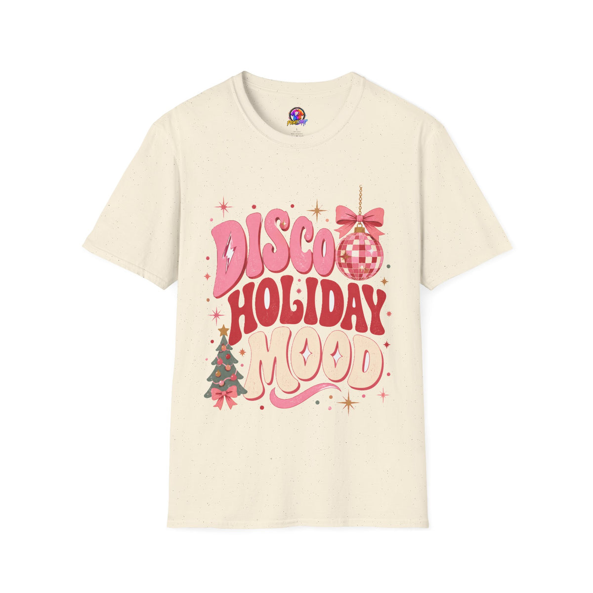 Disco Holiday T-Shirt — Retro Pink Disco Ball Christmas Tee