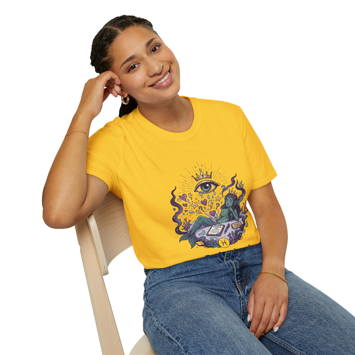 Pisces Zodiac Pisces Spiritual T-Shirt — “Professional Over-Feeler” Zodiac Mystic Tee