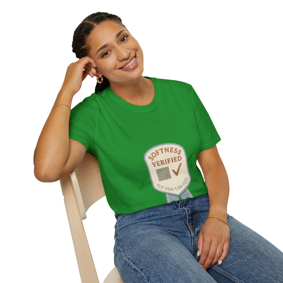 Softness Verified Badge T-Shirt — Cozy Comfort Graphic Tee - Trending Now - October 2026