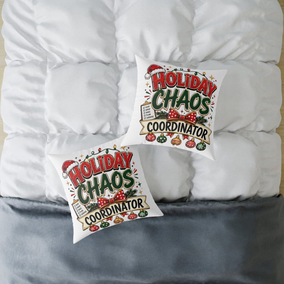 Christmas Holiday Chaos Coordinator Pillow