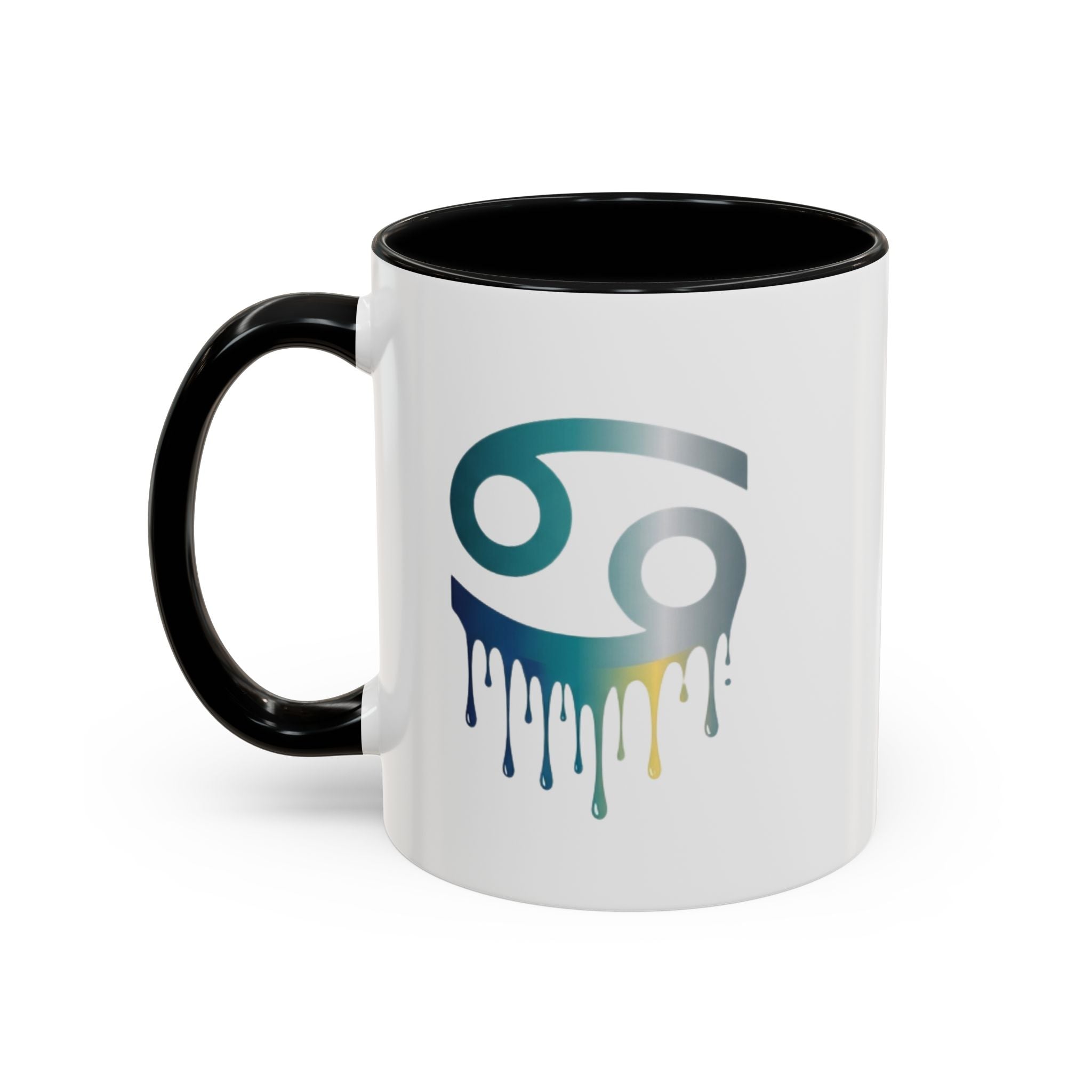 Cancer Zodiac Drip Accent Coffee Mug — Astrology Horoscope Gift