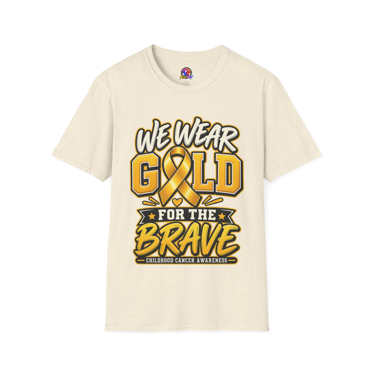 Childhood Cancer Awareness T-Shirt — "We Wear Gold For The Brave"