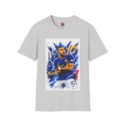 France Mbappé Soccer T-Shirt — #10 Blue Action Portrait Tee