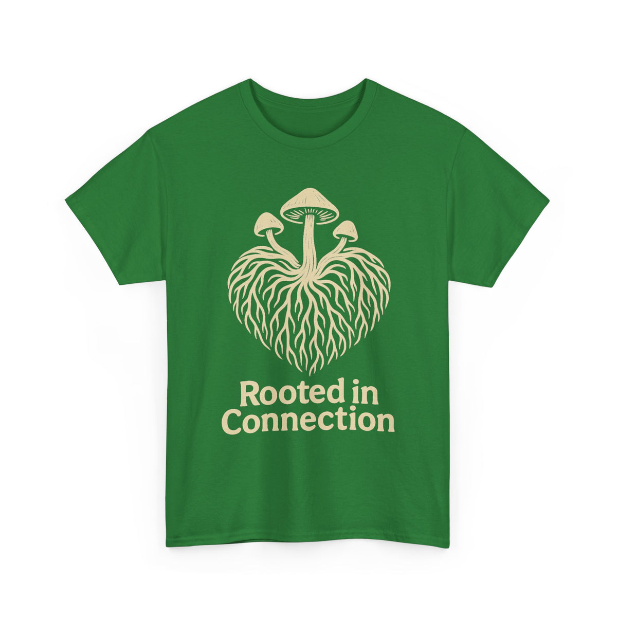Rooted in Connection Mushroom Graphic Tee - Aesthetic Nature T-Shirt - Trending Now - September 2026