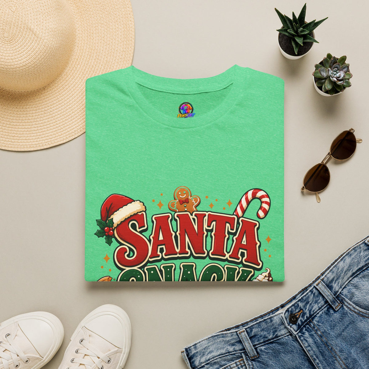 Santa Snack Crew T-Shirt — Christmas Cookie Holiday Tee