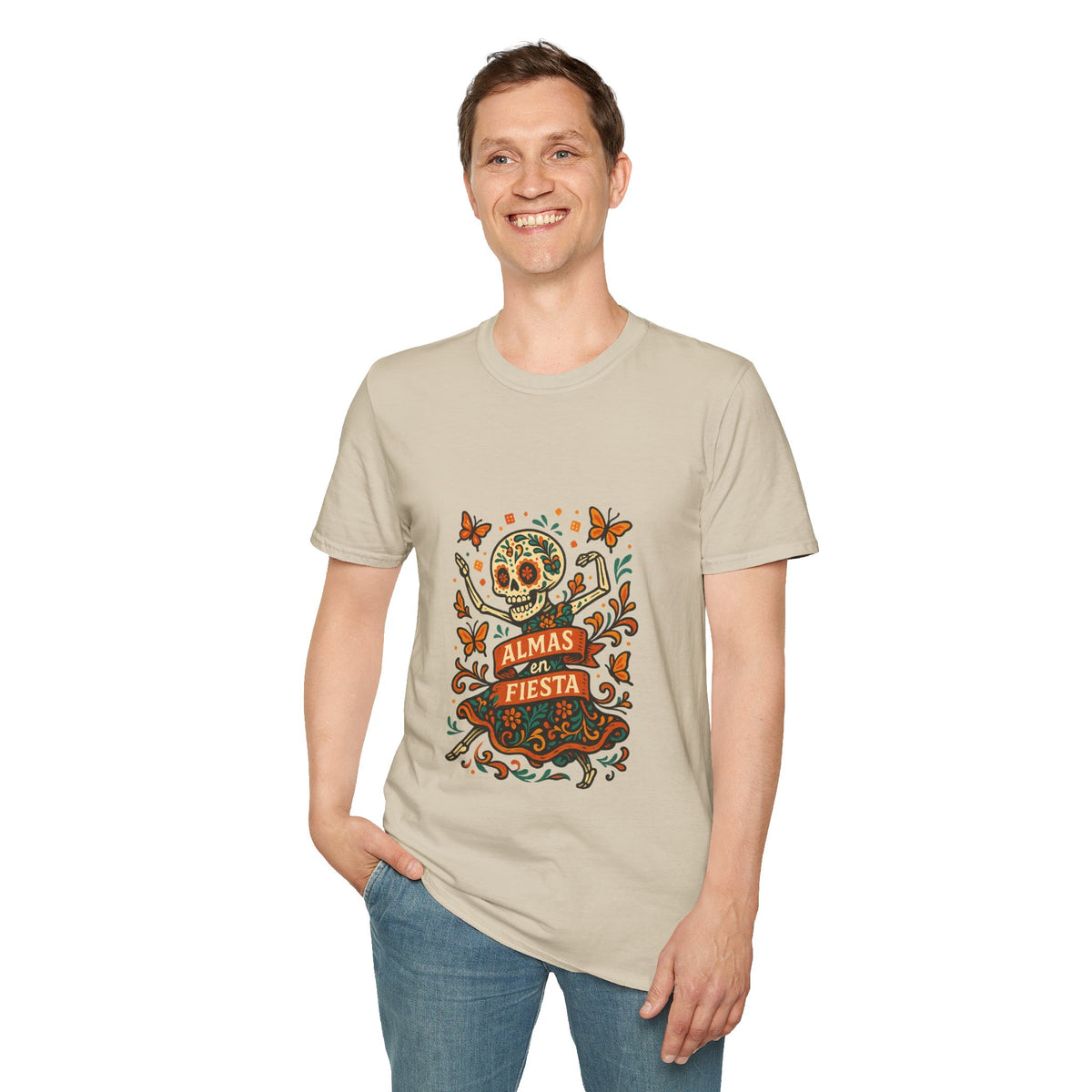 Day of the Dead Fiesta T-Shirt — Calavera Skull with 'Día de Fiesta' Design - Trending Now - October 2026
