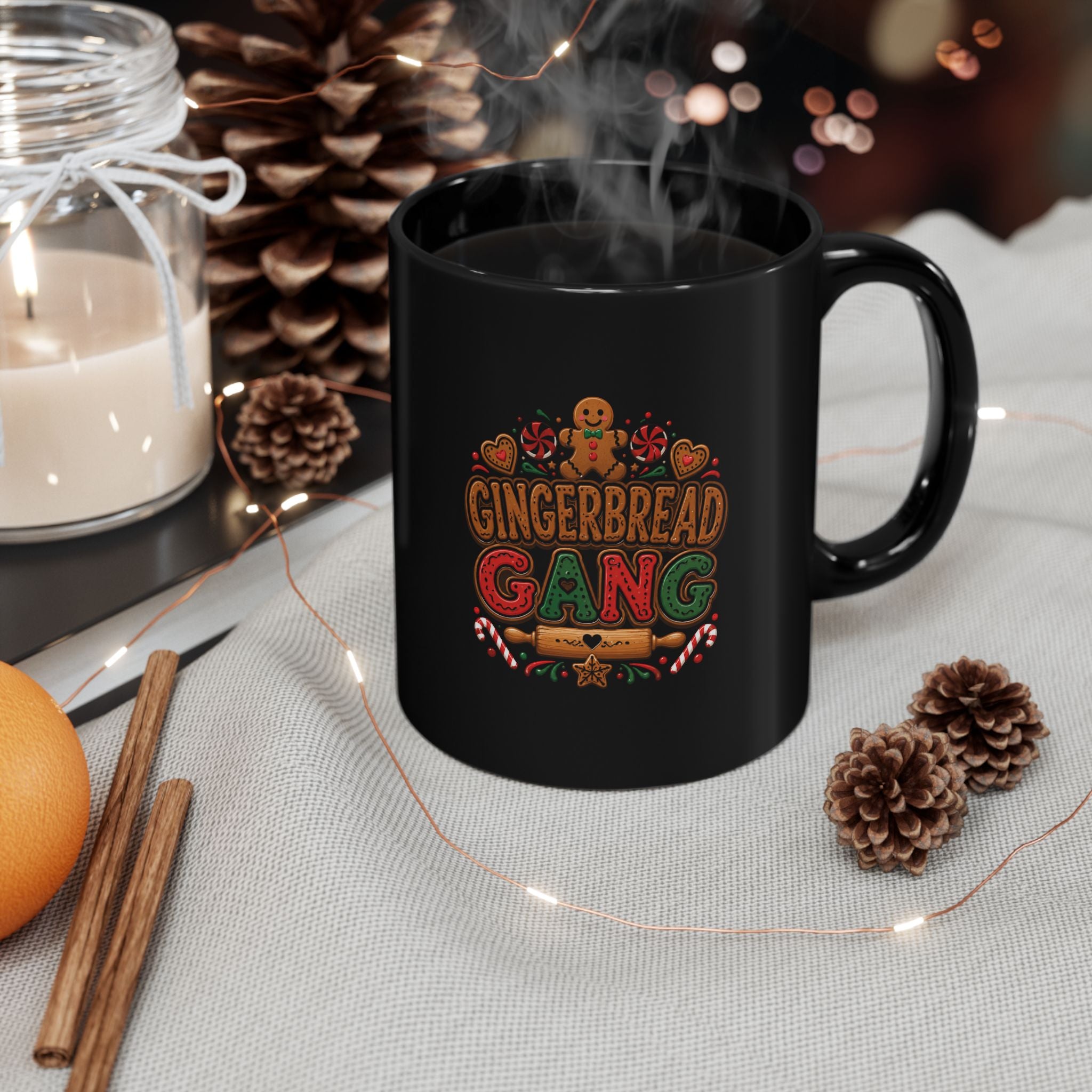 Gingerbread Gang Christmas Mug — Festive Holiday Coffee Cup
