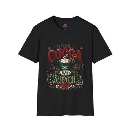 Cocoa and Carols T-Shirt — Cozy Holiday Cocoa Graphic Tee