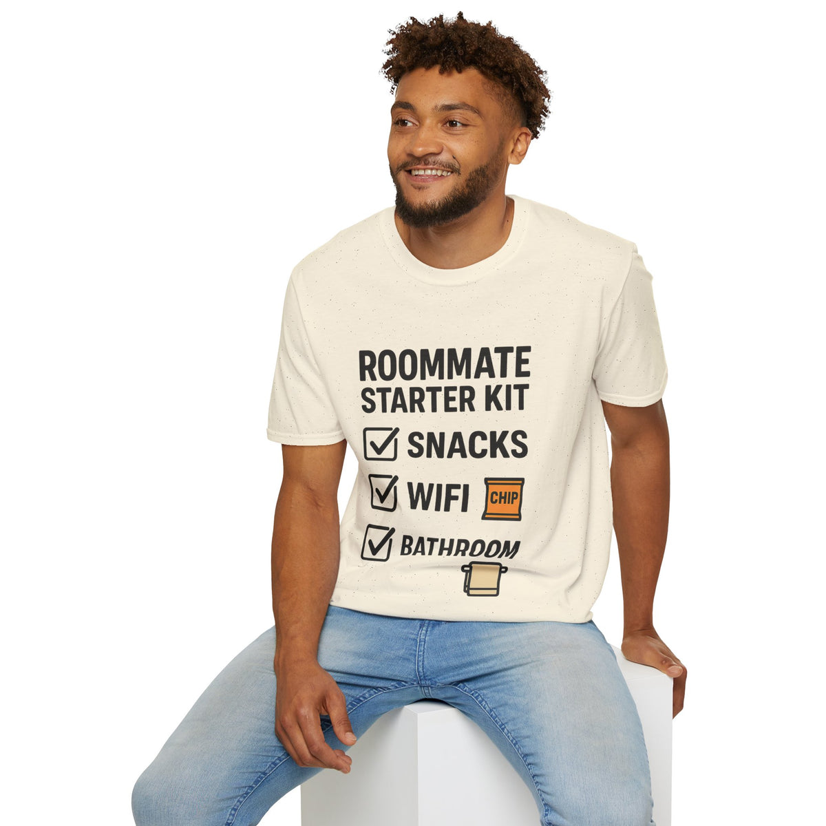 Minimal Black Graphic Tee — Subtle Block Text Design  - Trending Now - August 2026