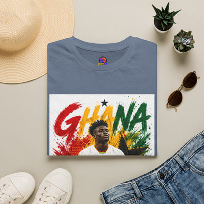 Ghana Football Player Graphic T-Shirt — Ghana Colors & Kudus Print