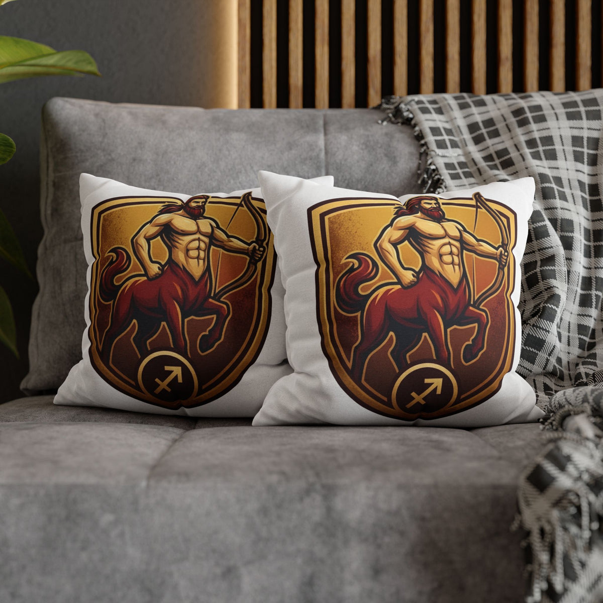 Sagittarius Centaur Zodiac Pillowcase — Archer Constellation Decorative Cushion