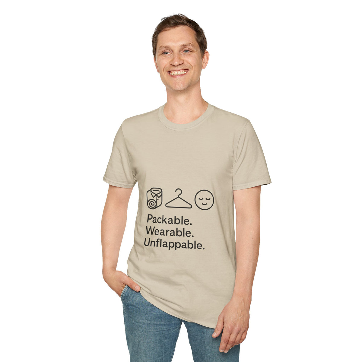 Packable. Wearable. Unflappable. T-Shirt — Minimal Travel Tee - Trending Now - October 2026