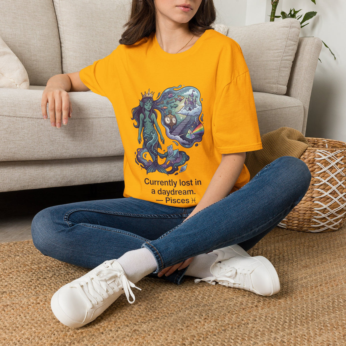 Pisces Daydream T-Shirt — 'Currently Lost in a Daydream' Zodiac Graphic Tee