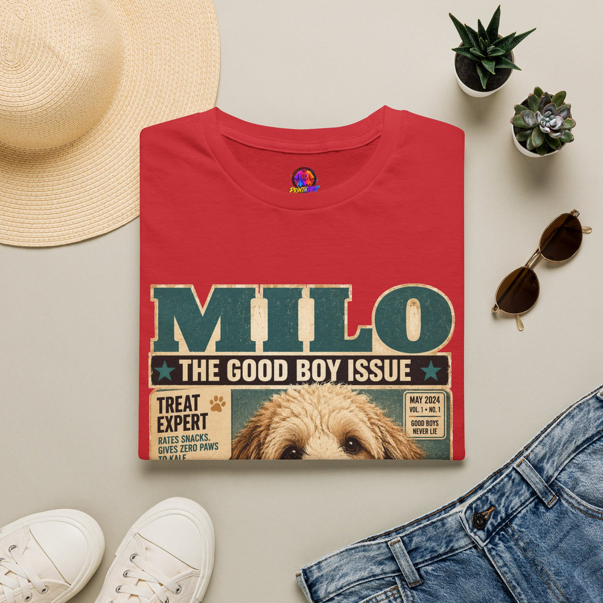 Milo 'The Good Boy Issue' Dog Magazine T-Shirt