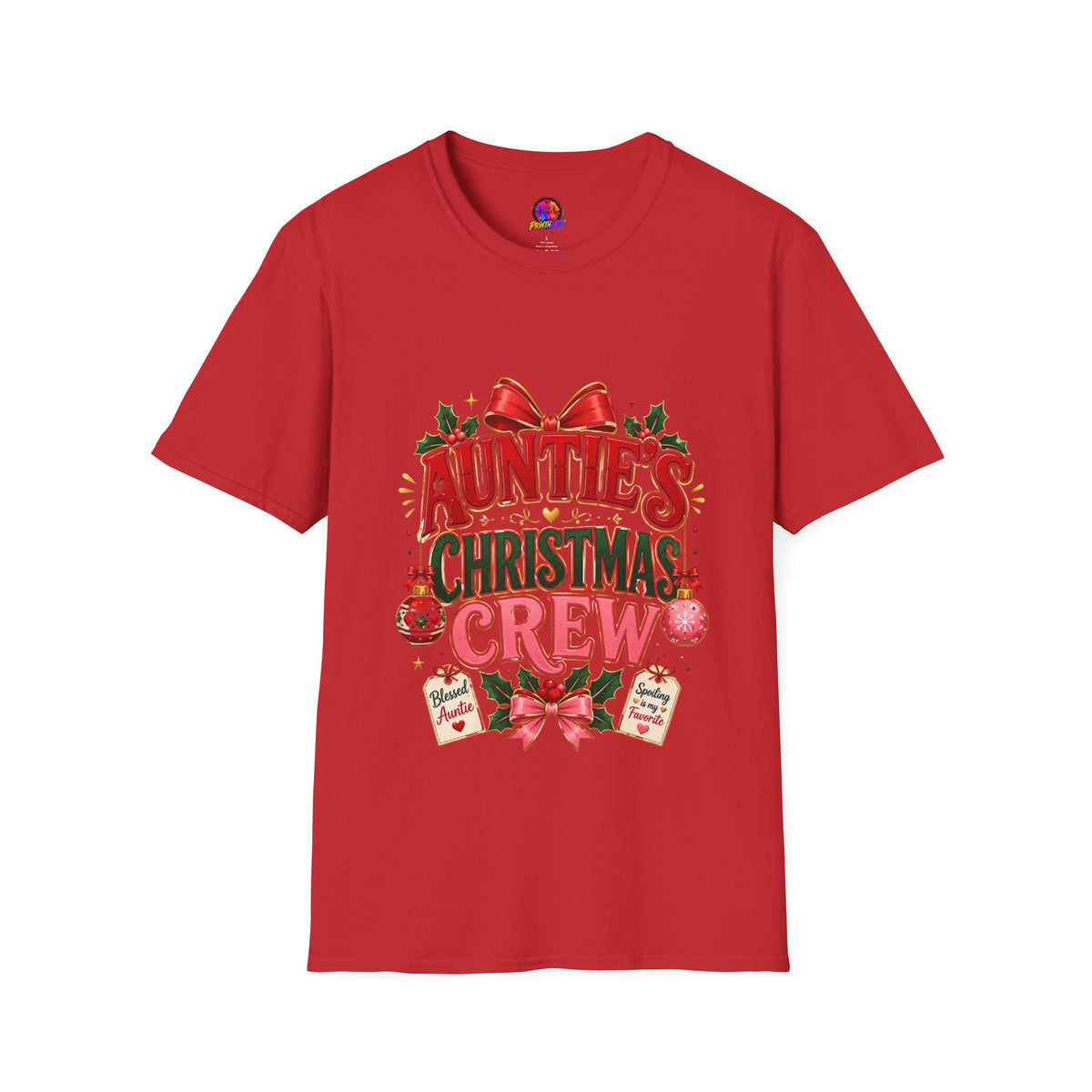 Auntie’s Christmas Crew T-Shirt — Holiday Family Pajama Tee