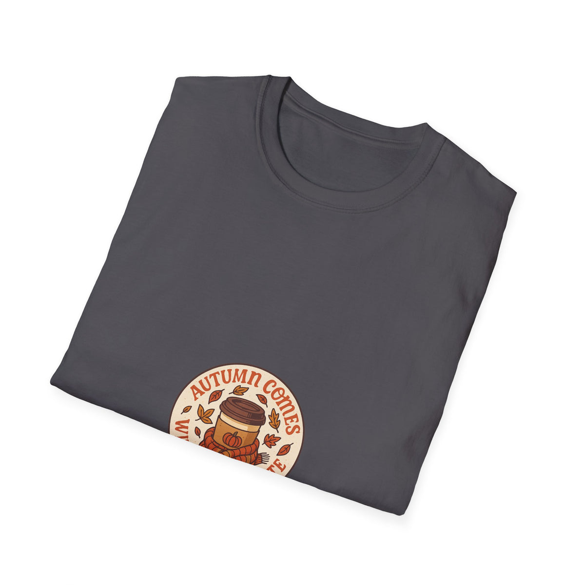 Coffee & Pumpkin Patch T-Shirt — "Autumn Coffee: Pumpkin Spice" Fall Cafe Shirt - Trending Now - October 2026
