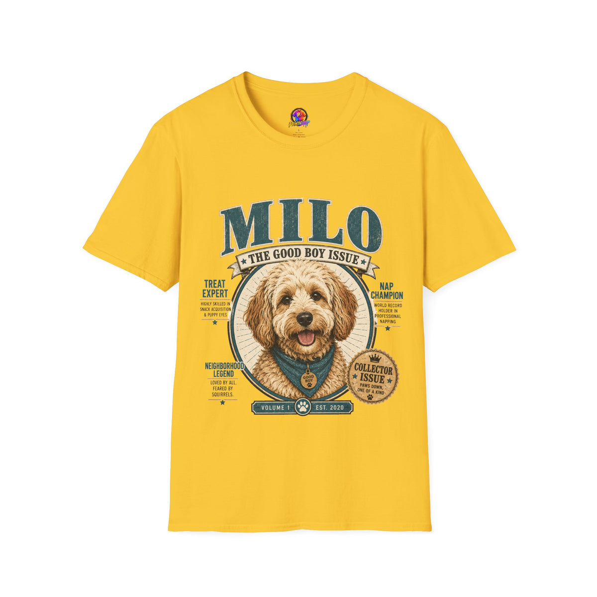 Milo 'The Good Boy Issue' T-Shirt — Cute Dog Portrait Tee