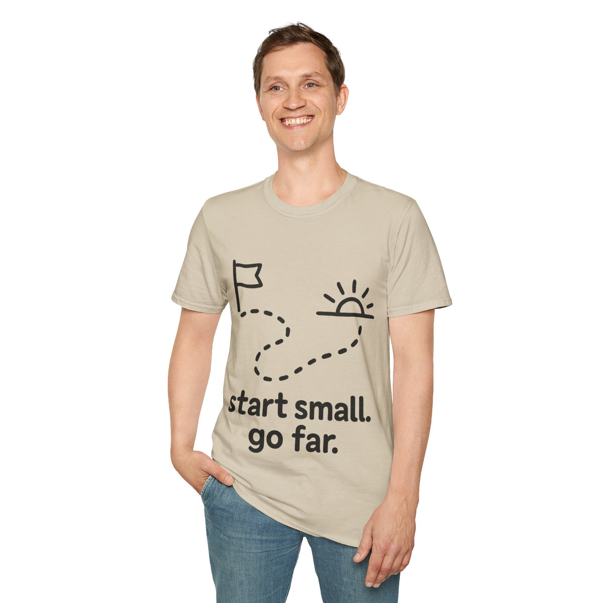 Start Small Go Far Minimalist Trail T-Shirt, Inspirational Hiking Path Graphic Tee - Trending Now - September 2026