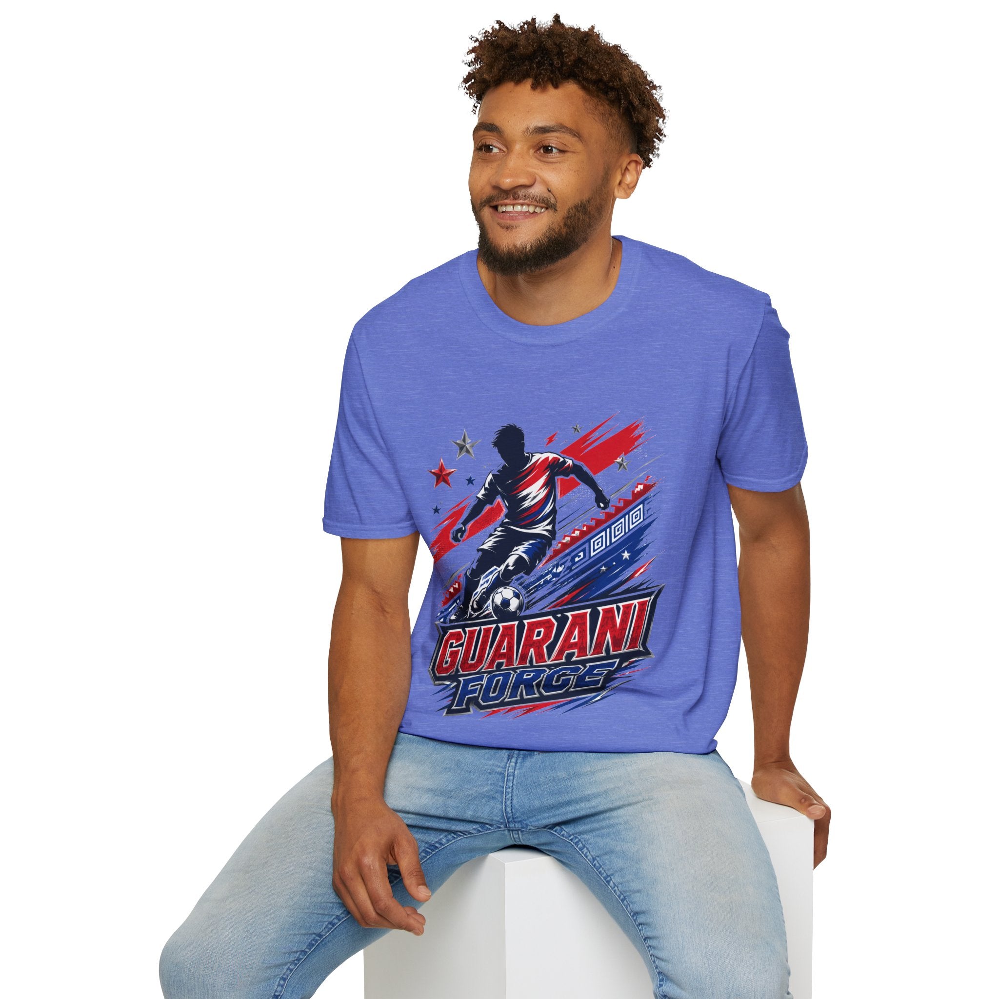 Paraguay Guarani Force Soccer T-Shirt — Red, White & Blue Futbol Fan Tee