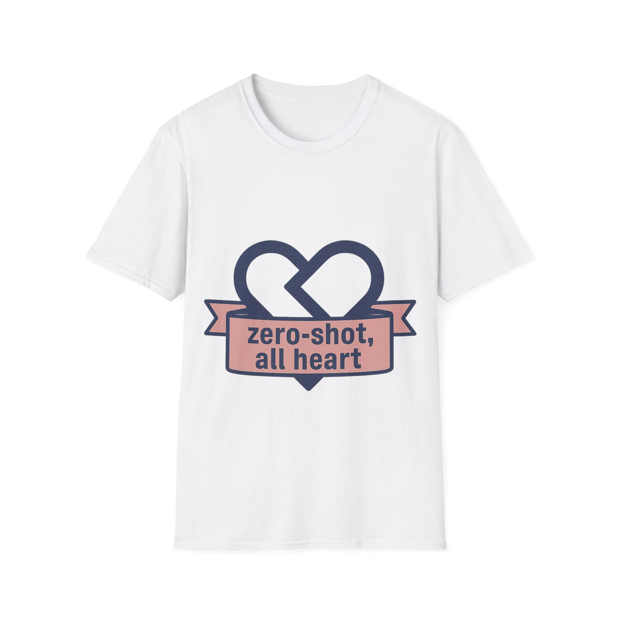 Zero Shot All Heart AI Developer Graphic Tee, Cute Tech Programmer Ribbon T-Shirt - Trending Now - September 2026