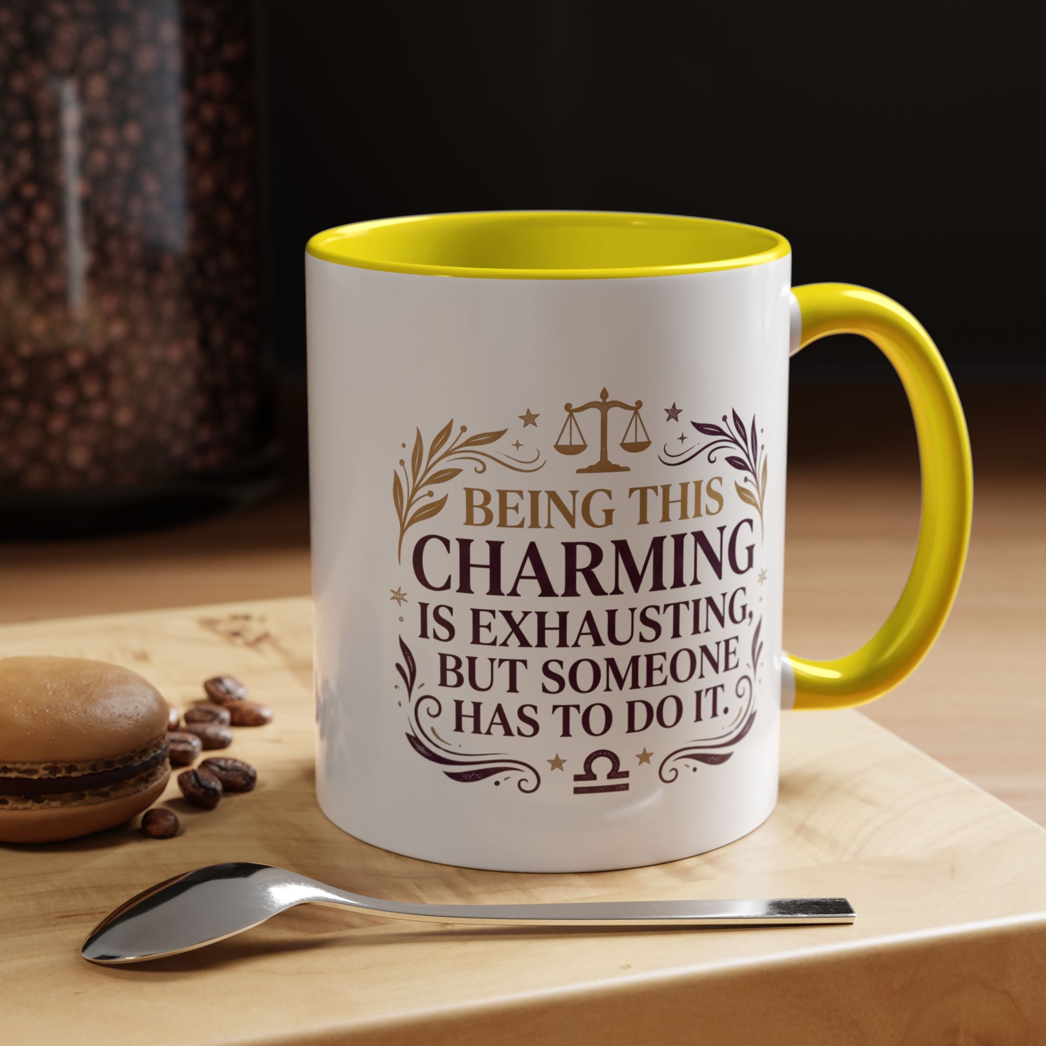 Libra Coffee Mug - "Being This Charming Is Exhausting" Astrology Zodiac Gift