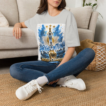 Argentina World Champions T‑Shirt — Soccer World Cup 3 Stars Tribute