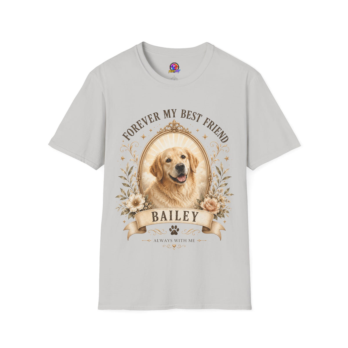 Dog Memorial T-Shirt — "Forever My Best Friend" Personalized Pet Tribute