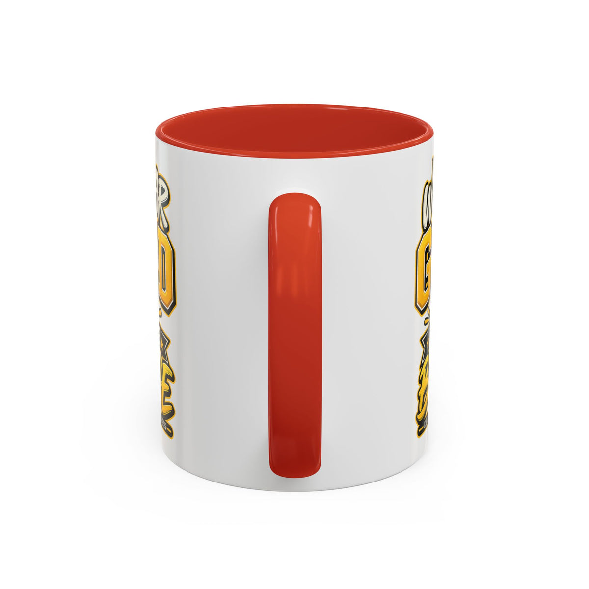 Childhood Cancer Awareness Accent Coffee Mug – "We Wear Gold for the Brave" (11/15 oz)