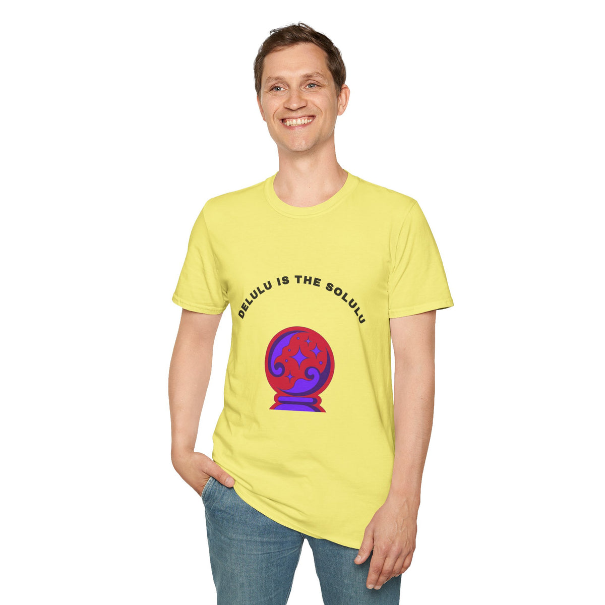 T-Shirt — Delulu Is The Solulu Crystal Ball Graphic Tee - Trending Now - September 2026