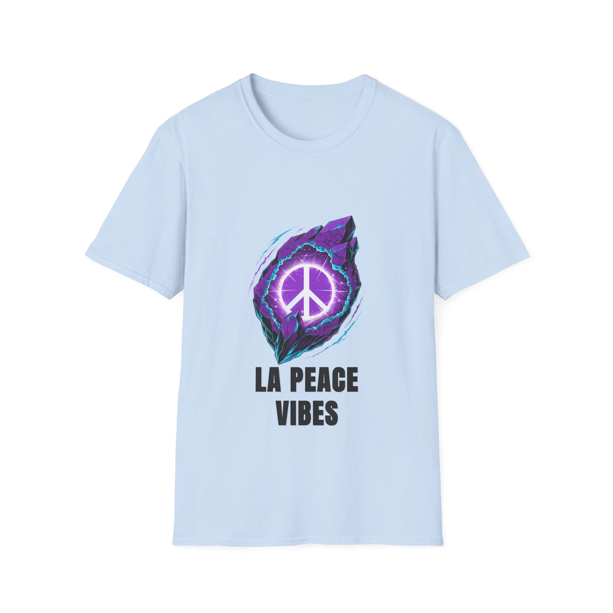 Peace Vibes T-Shirt — Purple Neon Peace Sign Graphic - Trending Now - August 2026