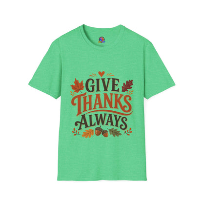 Give Thanks Always Tee — Thanksgiving Fall Leaves Gratitude T-Shirt