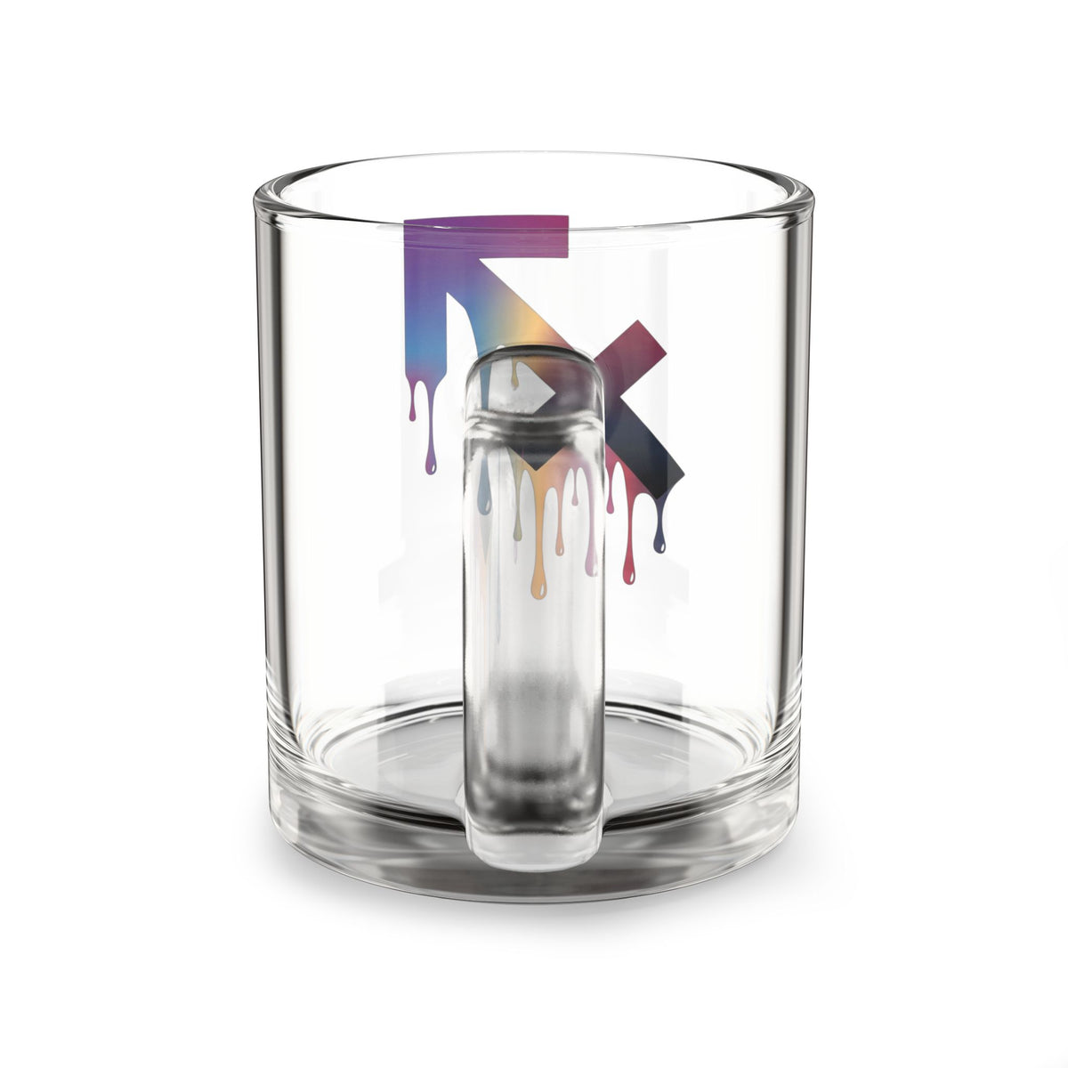 Sagittarius Drip Glass Mug — 10oz Zodiac Coffee Cup