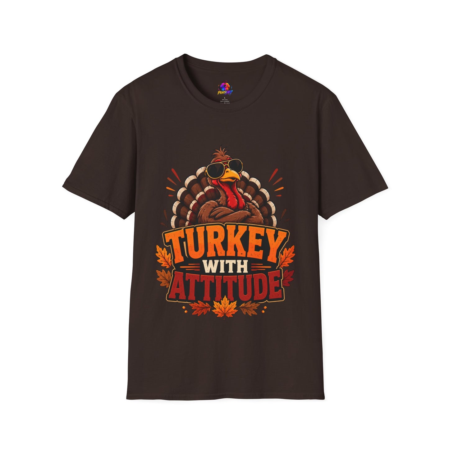 Turkey With Attitude T-Shirt — Funny Thanksgiving Turkey Graphic Tee