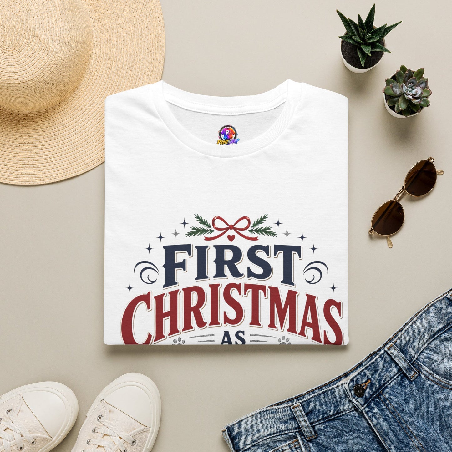 T-Shirt — "First Christmas as Pet Parents" Holiday Tee