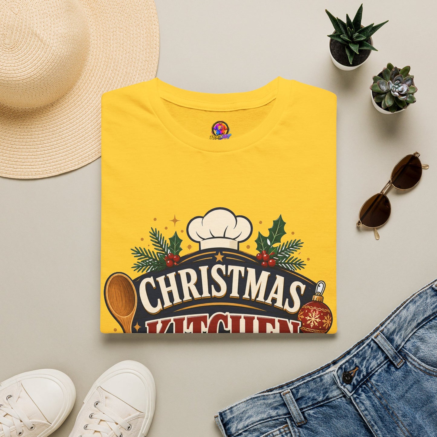 Christmas Kitchen Captain T-Shirt — Festive Holiday Cooking Tee