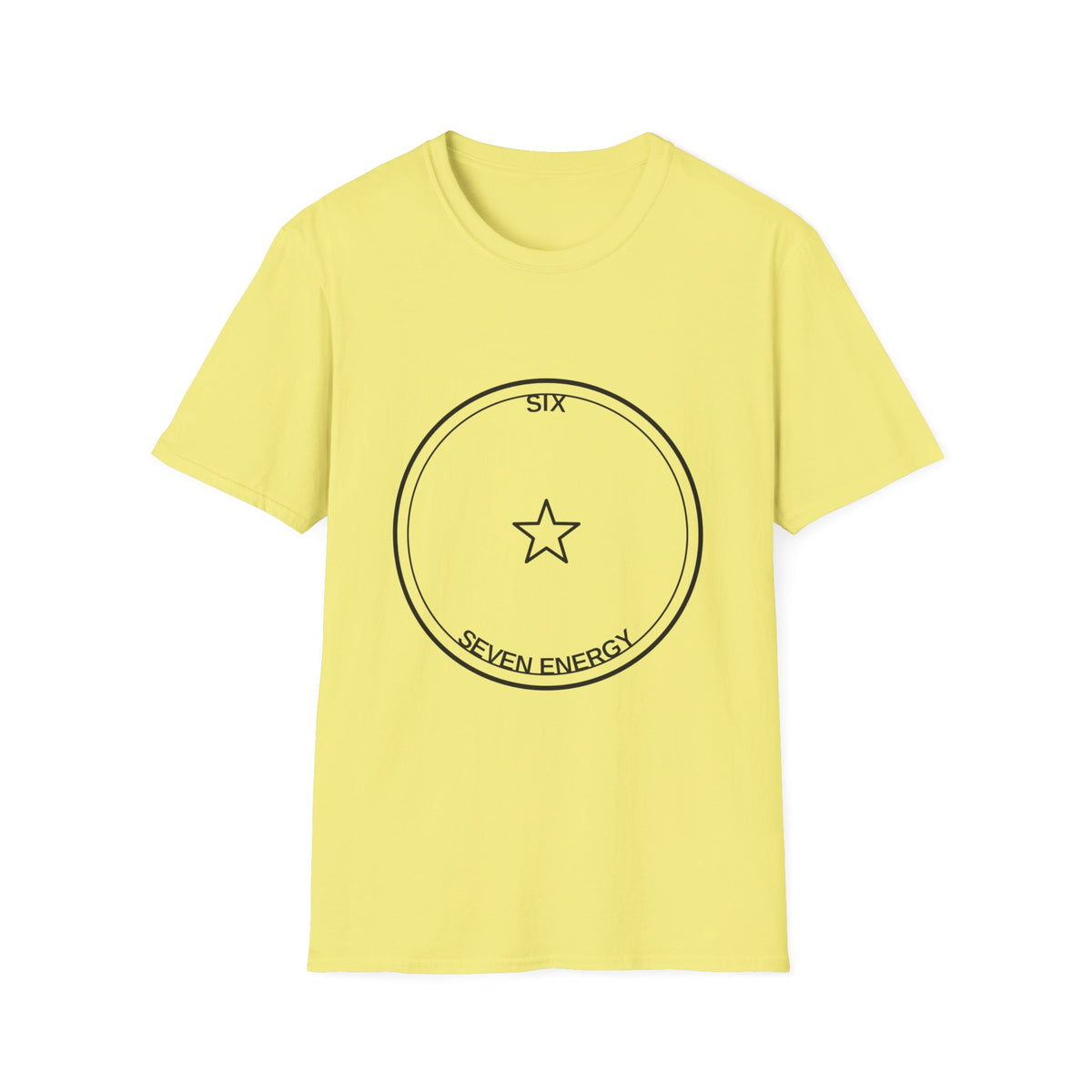 T-Shirt — Minimal 'Six Seven Energy' Star Circle Graphic - Trending Now - August 2026