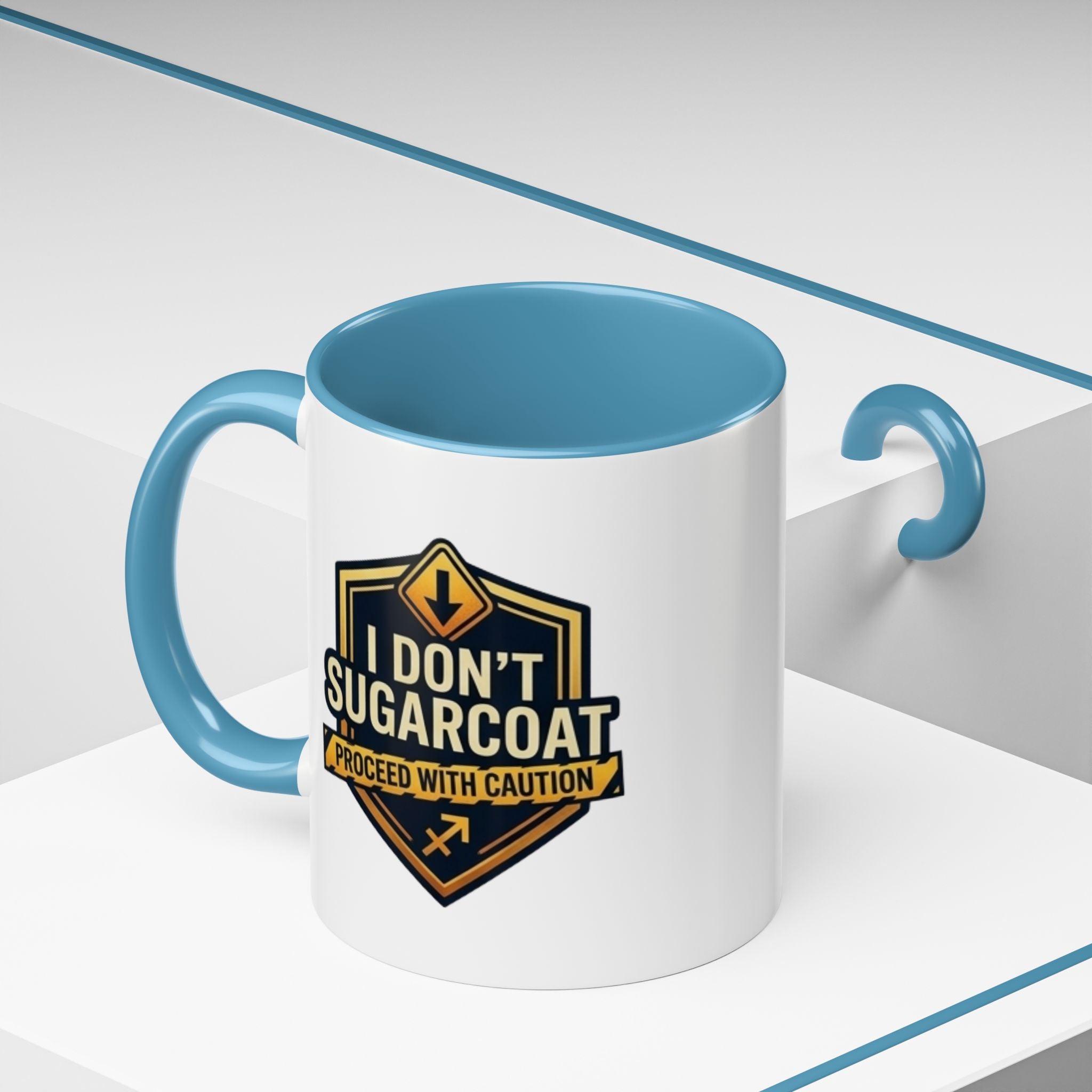 I Don't Sugarcoat Coffee Mug – 'Proceed With Caution' Bold Accent Mug