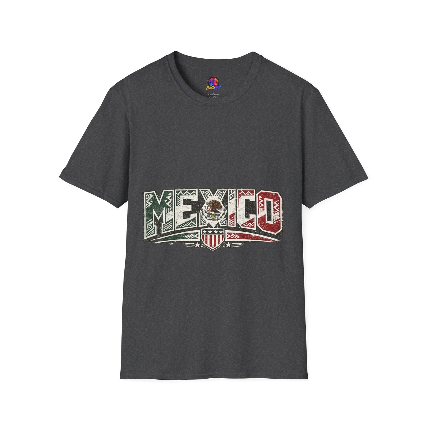 Mexico Pride Graphic T-Shirt — Retro Mexican Flag Design