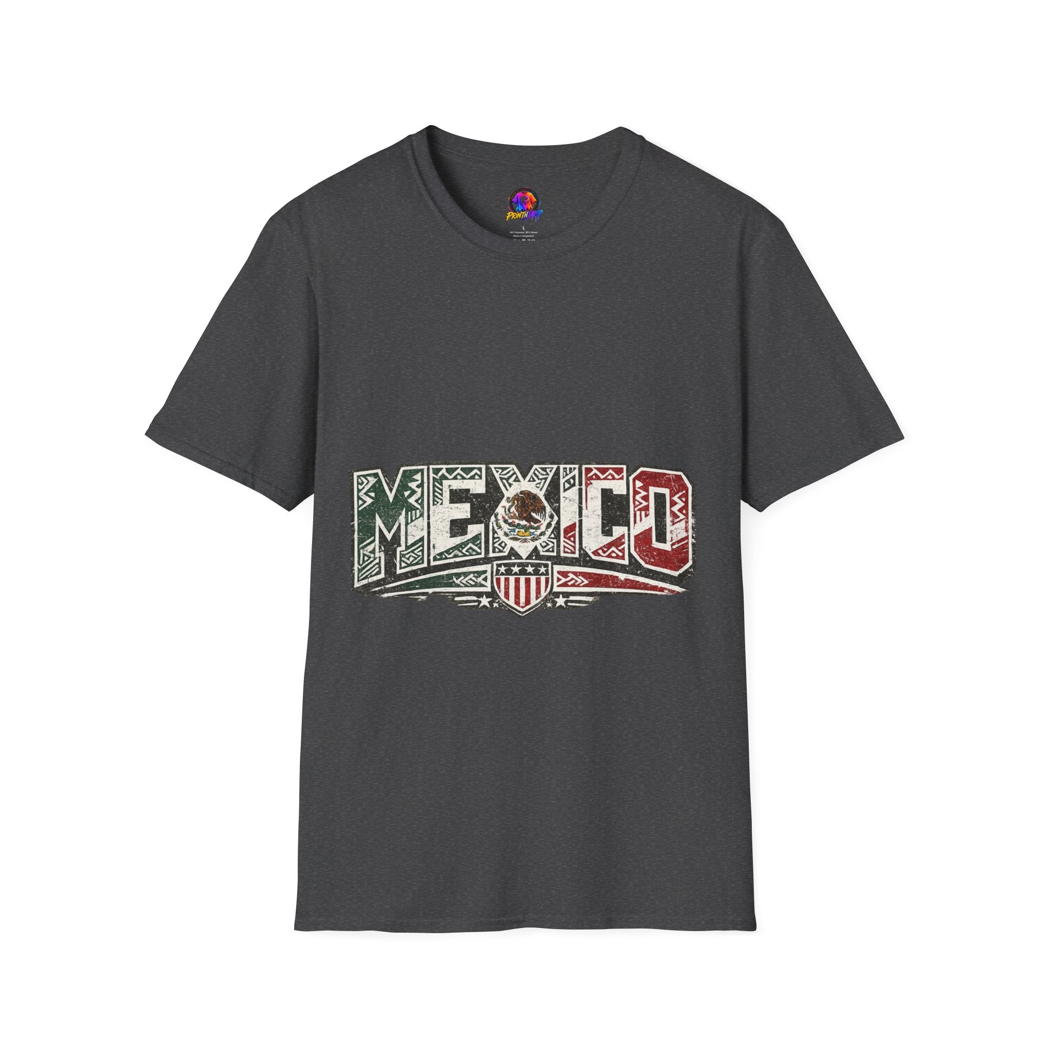 Mexico Pride Graphic T-Shirt — Retro Mexican Flag Design